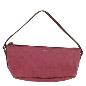 GUCCI GG Canvas Accessory Pouch Pink 07198 Auth 56681