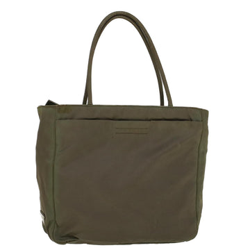 PRADA Hand Bag Nylon Gray Auth 57266