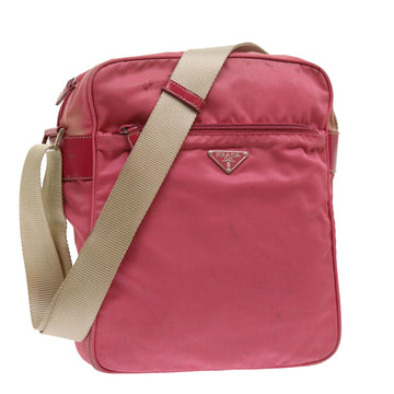 PRADA Shoulder Bag Nylon Pink Auth 57762