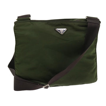PRADA Shoulder Bag Nylon Khaki Auth 58079