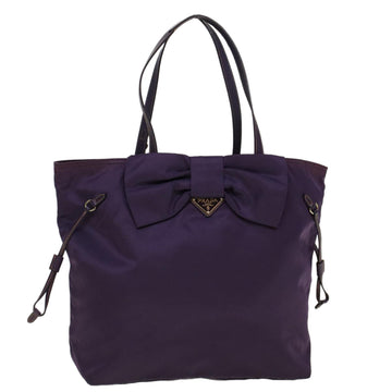 PRADA Tote Bag Nylon Purple Auth 59220