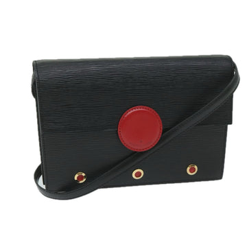 LOUIS VUITTON Epi Hublot Shoulder Bag Black Red M52557 LV Auth 60339