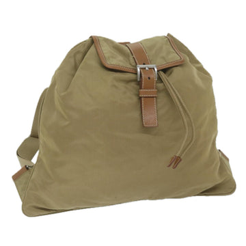 PRADA Backpack Nylon Beige Auth 60398