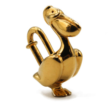 Hermes gold plated Pelican bag charm