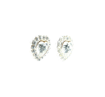 Yves Saint Laurent Strass Heart earrings