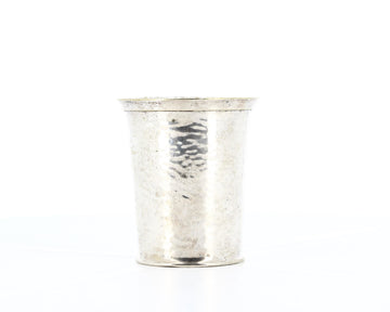 Dior 1990's tumbler in hammered silver metal