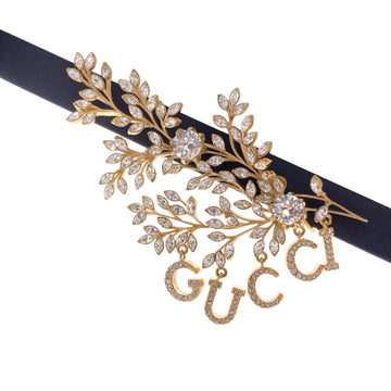 GUCCI Gold Metal And Crystal Single Earring Ear Cuff