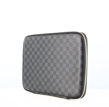 2012 Louis Vuitton black Damier canvas clutch