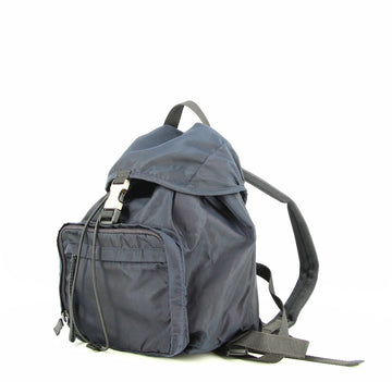 Prada Night Blue And Black Nylon Backpack