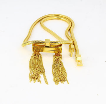 Saint Laurent Golden Necklace with Fringes