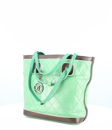 2006-2008 Chanel Green Leather Bag Matelasse