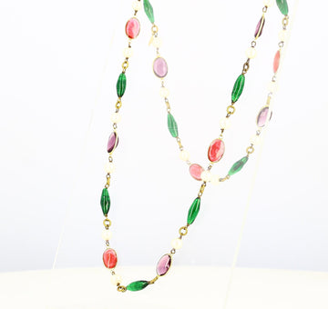 Chanel colored pearl necklace