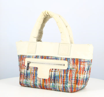 2014 Chanel White Nylon Handbag, Multicolors