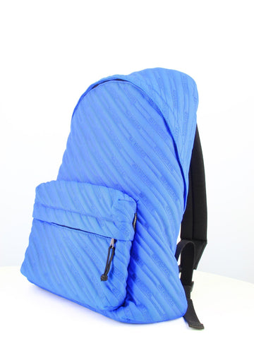 Balenciaga Blue Nylon Logo Backpack