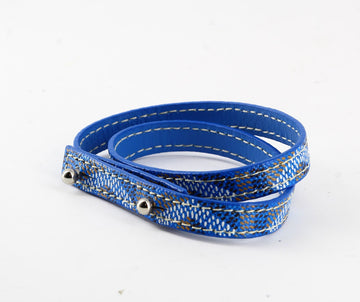 Goyard Leather Bracelet Blue