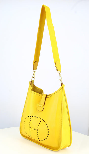 Evelyne Hermes Yellow Togo Leather Bag
