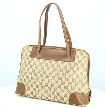Gucci Beige Monogram Handbag