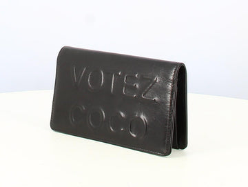 2014-2015 Chanel Wallet Black Leather vote coco