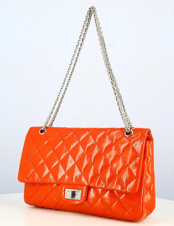 2010 Chanel 2.55 Red Vernis Quilted Bag