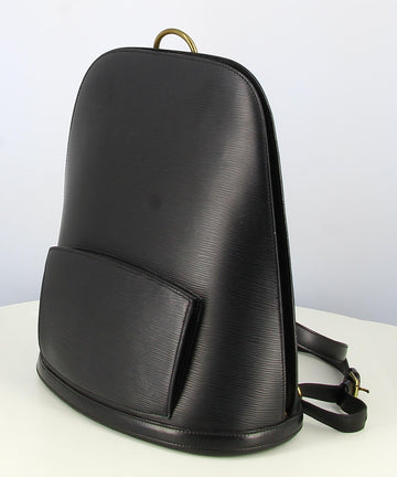 1996 Louis Vuitton Gobelins Backpack Leather Epi Black