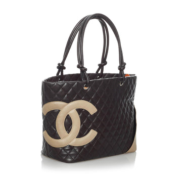 Chanel Cambon GM Brown Tote Bag