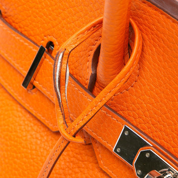 2010 Hermes Birkin 30 in Orange Clemence Leather