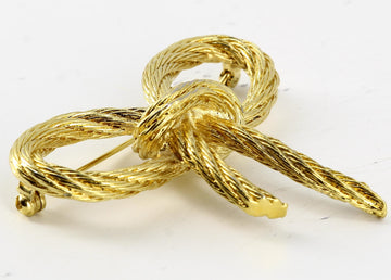 Christian Dior Golden String Knot Brooches