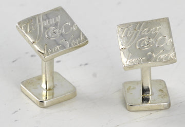 Tiffany & Co Silver Engraved Cufflinks
