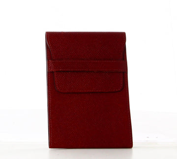 Hermes Leather Cheque Wallet Burgundy