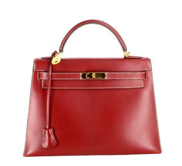 2000 Hermes kelly Sellier 32 in brique box leather