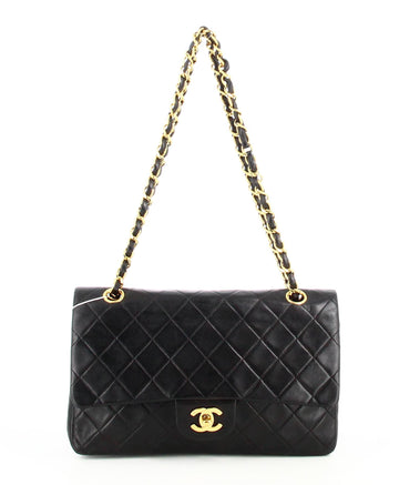 1991 Chanel Timeless Handbag In Black Quilted Leather