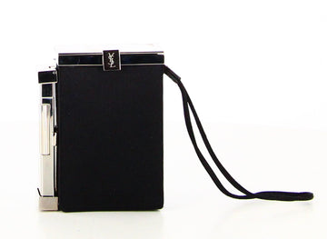 Yves Saint Laurent Silver And Black Cigarette Case