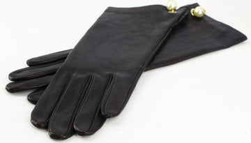 Christian Dior Black Leather Gloves