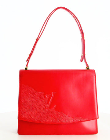 1991 Opera Louis Vuitton Red Leather Handbag