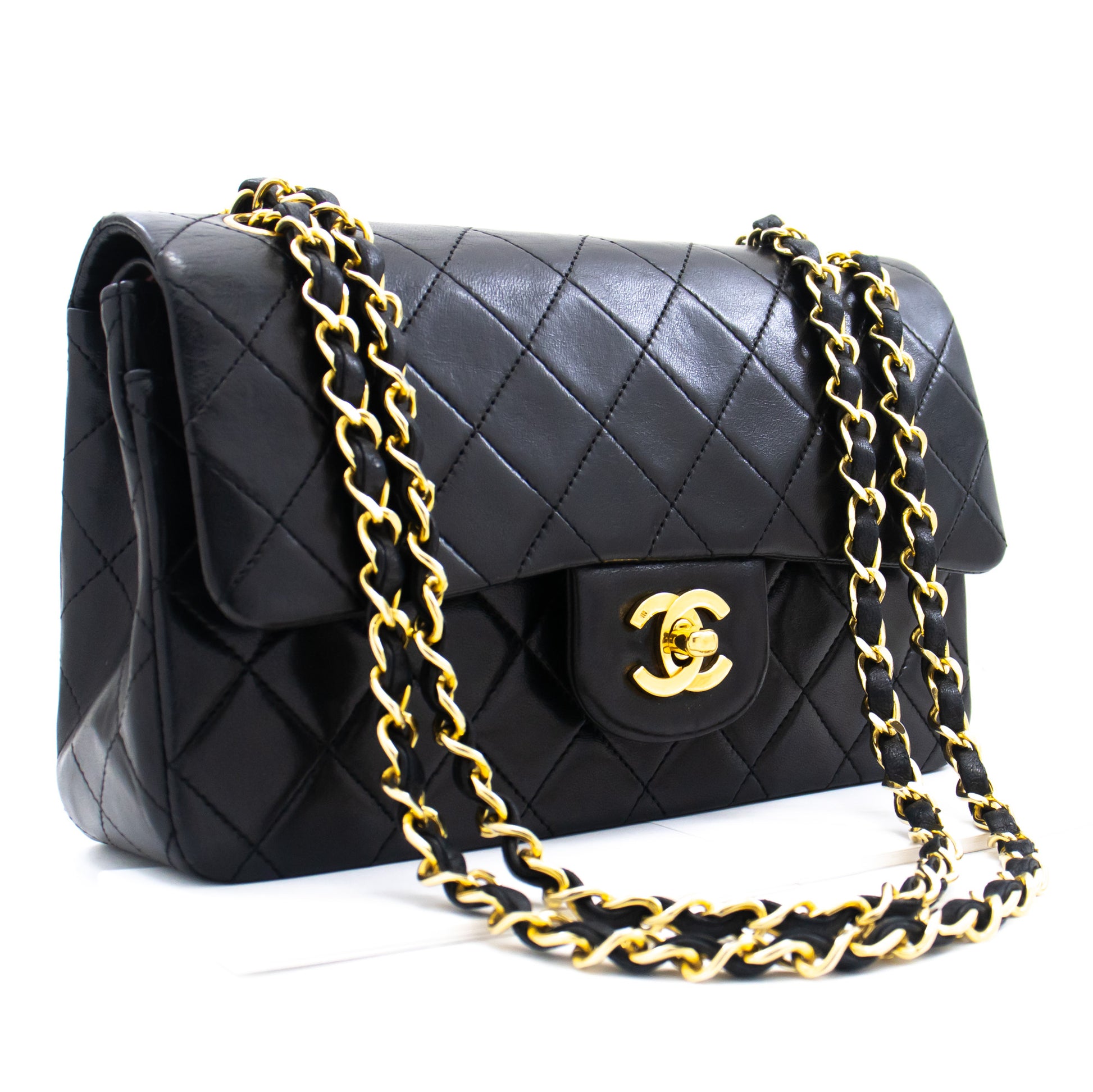 Chanel Beige/Black Quilted Calfskin Leather Gabrielle Clutch with