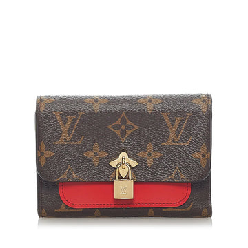 LOUIS VUITTON Louis Vuitton Monogram Flower Compact Wallet Brown