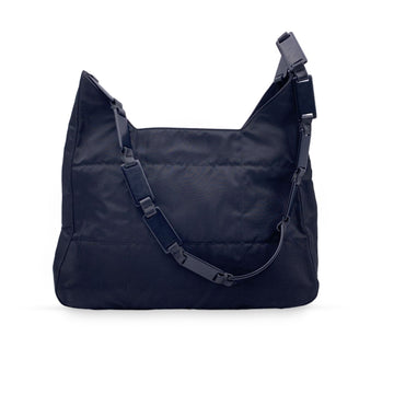 PRADA Black Quilted Tessuto Nylon Hobo Bag Plastic Strap B8360