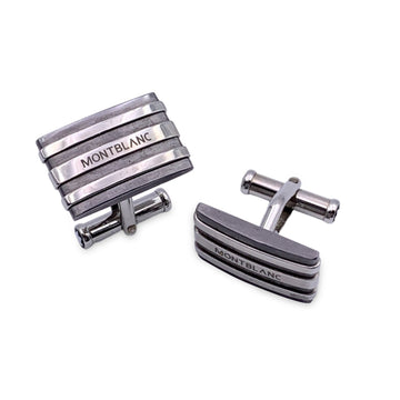 MONTBLANC Stainless Steel Rectangle Cufflinks With Box