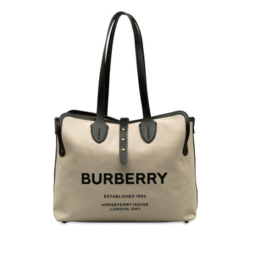 BURBERRY Soft Belt Canvas Tote Bag