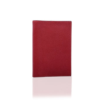 HERMES Vintage Red Leather Simple Agenda Notebook Cover