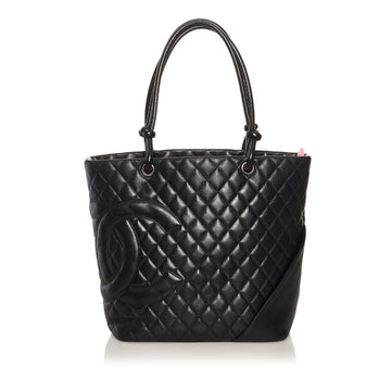 Chanel Cambon Ligne Lambskin Leather Tote Bag