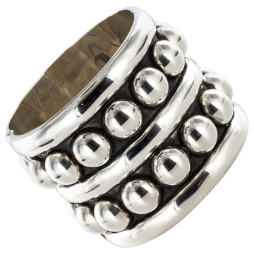 Jean Depres Style Silver Cuff Bracelet