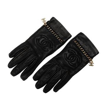 CHANEL Lambskin CC Chain Link Gloves Other Accessories