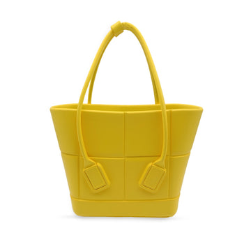 BOTTEGA VENETA Yellow Matt Rubber Mini Arco Tote Bag Handbag