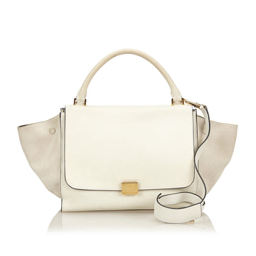 CELINE Trapeze Suede and Calf Leather Bag