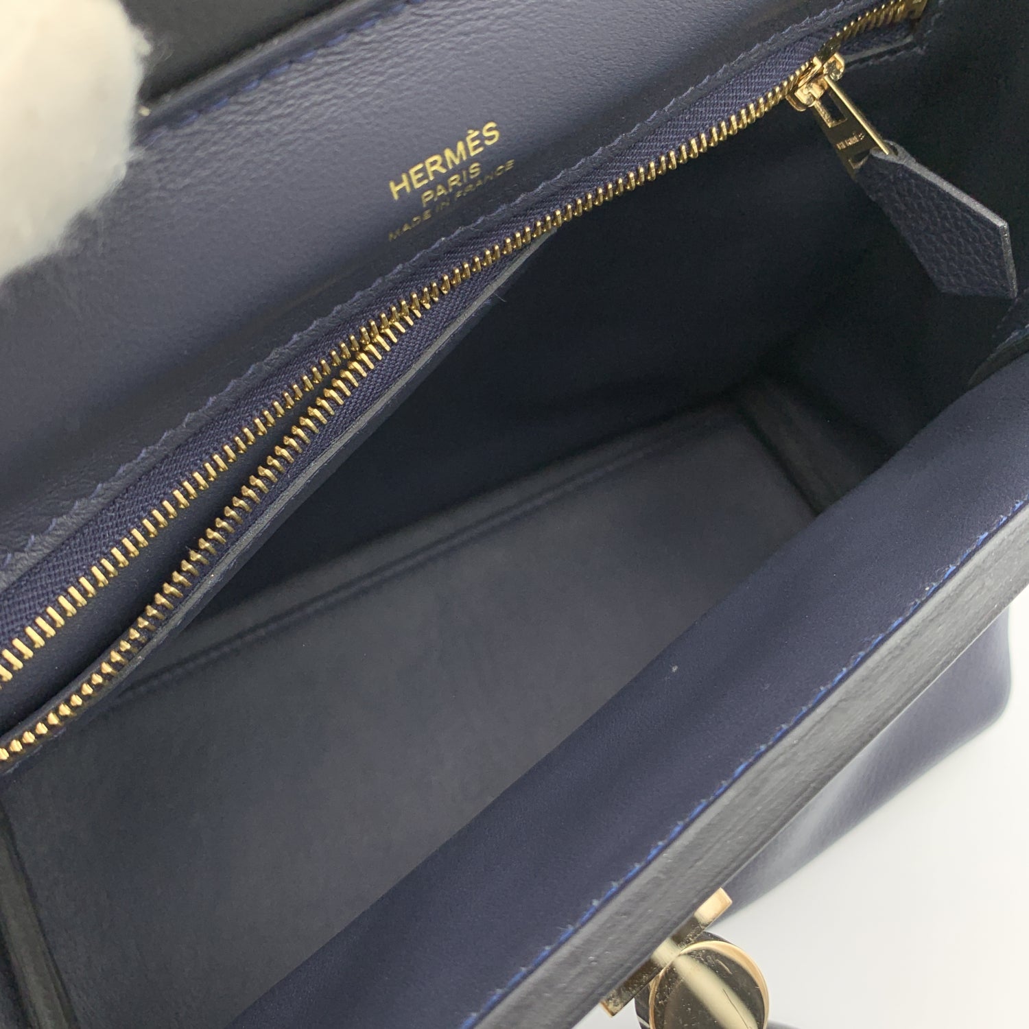 Hermès Hermes Midnight Blue Black Leather 24/24 Handbag with Strap