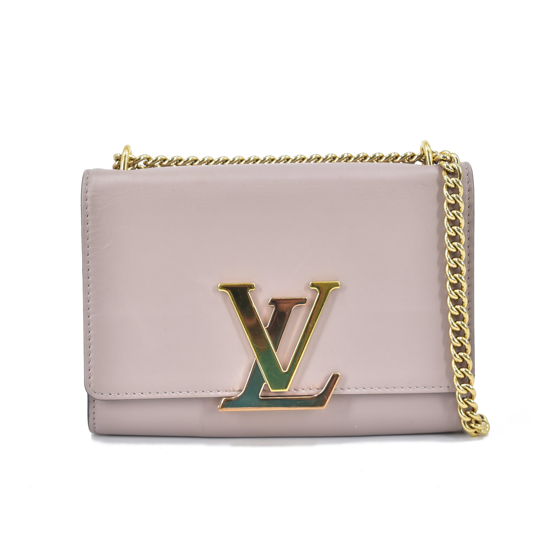 LOUIS VUITTON Leather Chain Louise MM