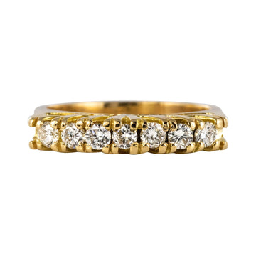 Modern Diamonds 18 Karat Yellow Gold Garter Ring