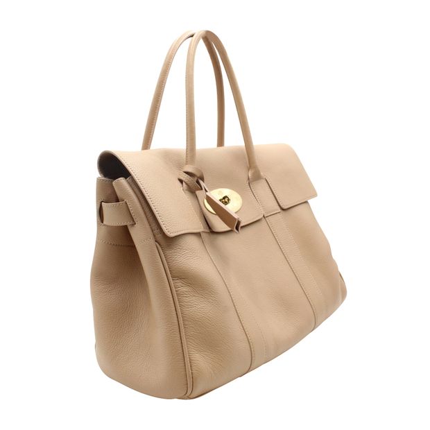 Mulberry Bayswater Small Classic Grain Leather Tote Bag, Mulberry Green at  John Lewis & Partners