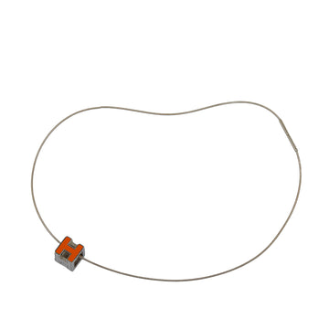 HERMES Cage dH Cube Necklace Costume Necklace